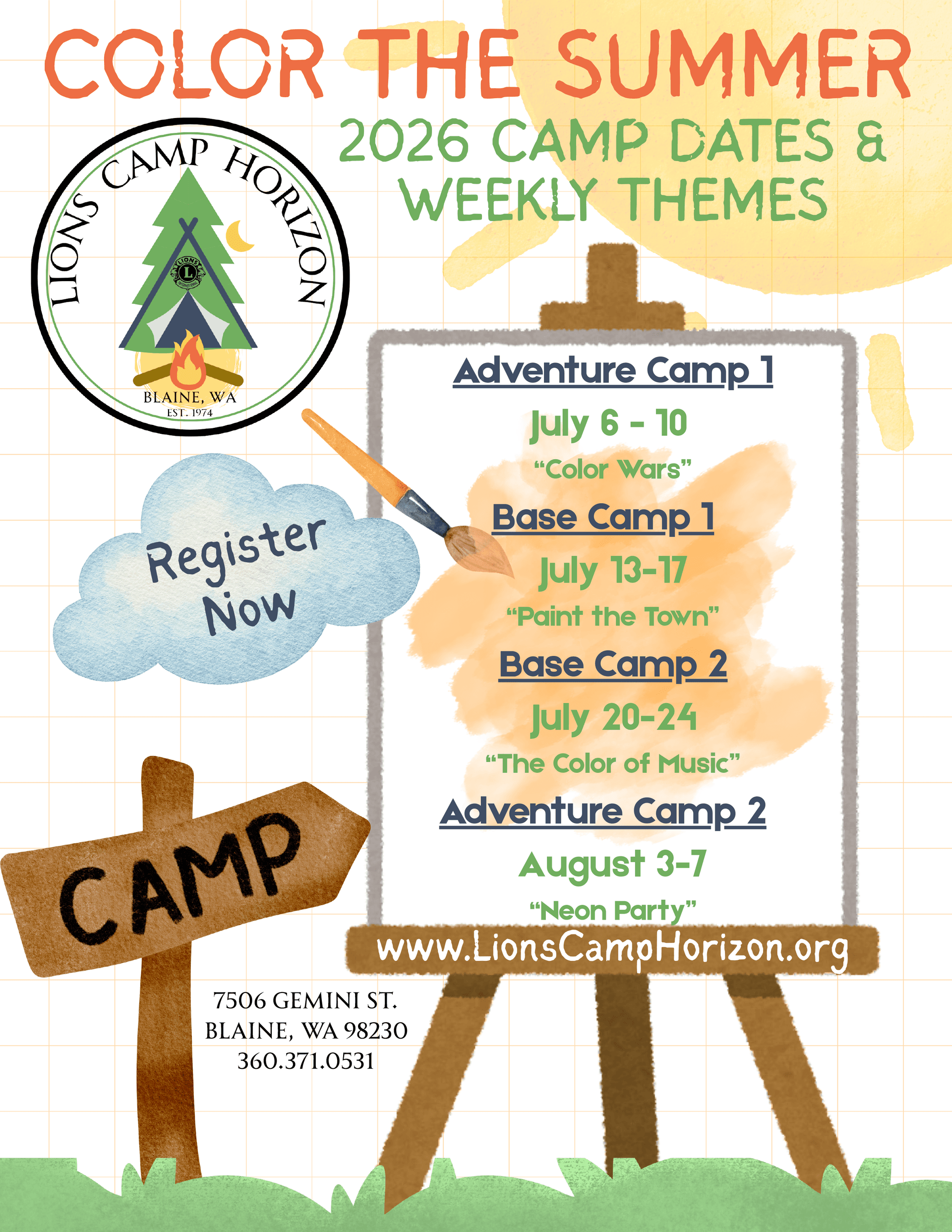 Lions Camp Horizon Flier