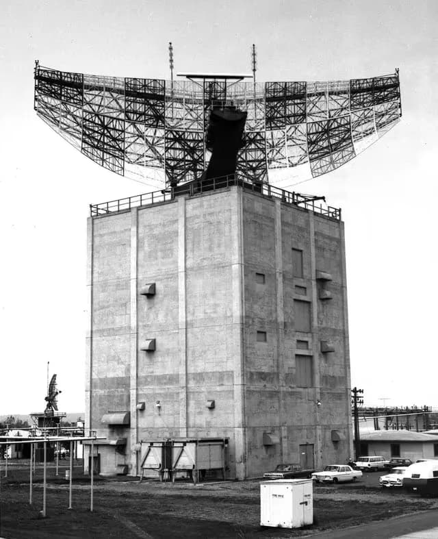 the old radar tower on campus